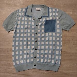 Unisex Knit Button Down Tee